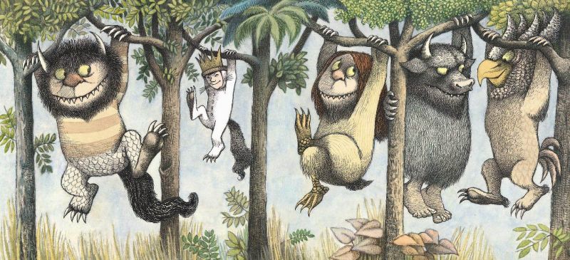 O livro-álbum Onde Vivem os Monstros, de Maurice Sendak: imagens que complementam o texto | Reprodução