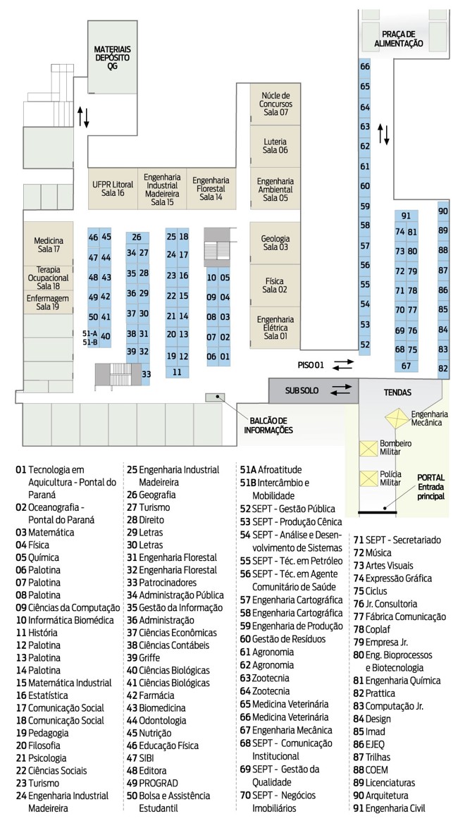 Veja e imprima o mapa da feira | 