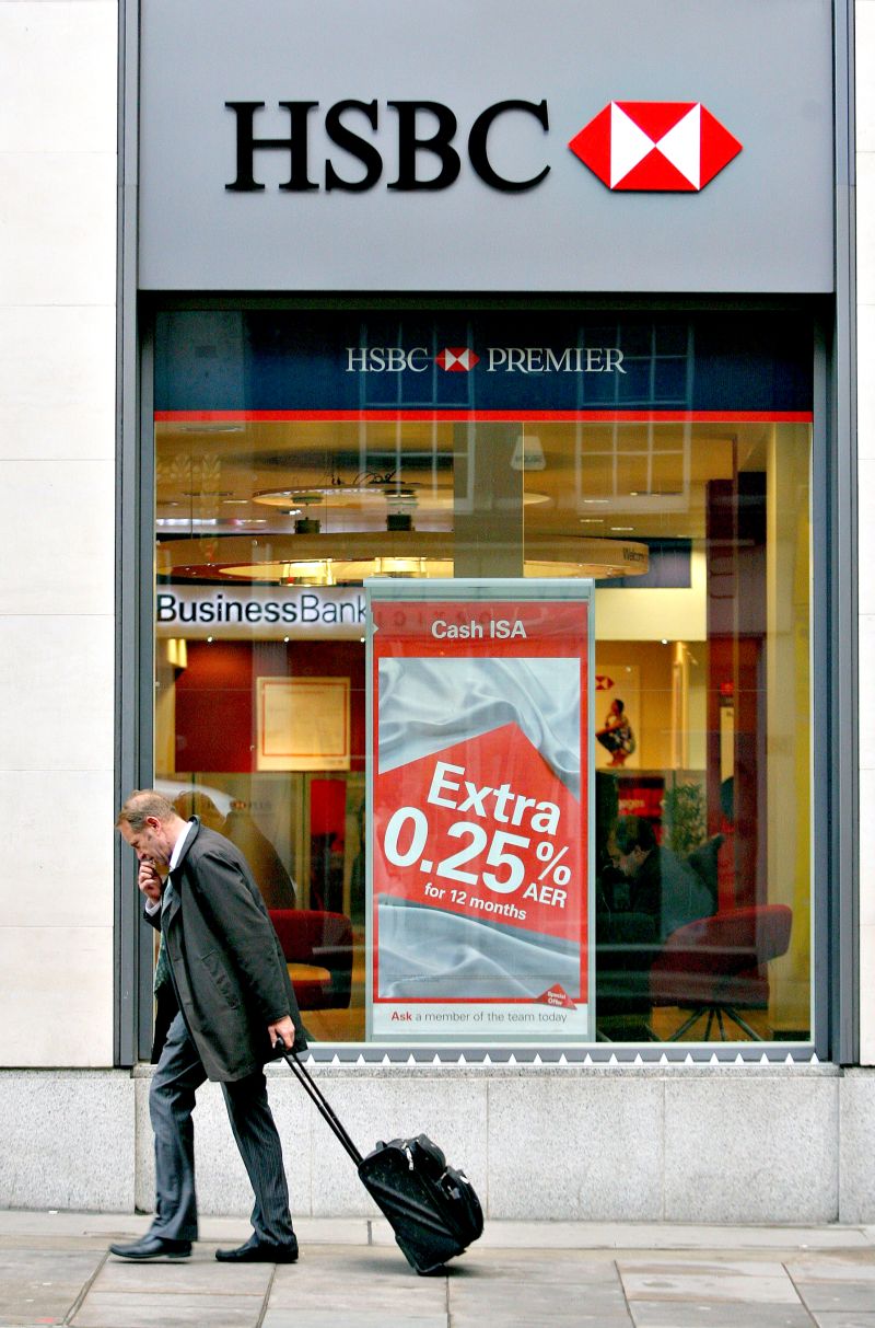 Agência do HSBC em Londres: 5 mil demissões já estão sendo feitas na Europa, EUA, América Latina e Oriente Médio | Carl de Souza/AFP