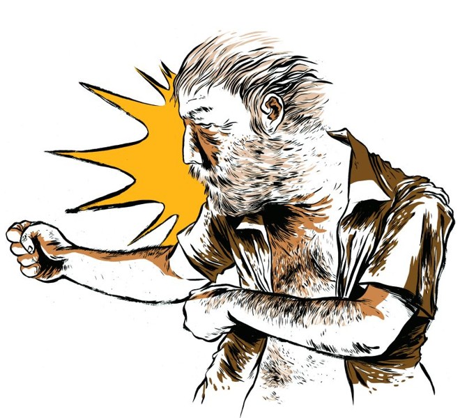 Cândido terá sessão dedicada a desenhos de artistas. Neste mês, Pedro Franz ilustrou o escritor Ernest Hemingway | 