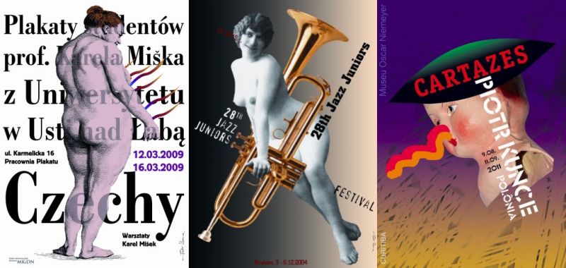 Os nus com estética dos anos 20, além das partes de bonecas, são elementos constantes no trabalho do polonês Piotr Kunce: peças vibrantes, contemporâneas e com a tradição do país de origem do artista | Imagens: Divulgação