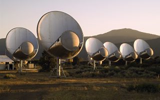 Radiotelescópios que integram o Projeto Seti, nos EUA | Divulgação