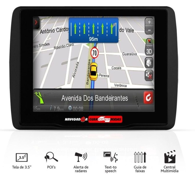 Navegador Guia Quatro Rodas BR350 da Movix |