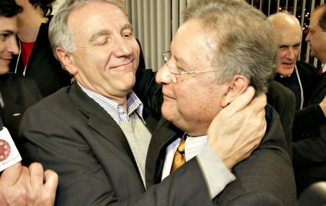 Campagnolo (à esquerda) teve o apoio do atual presidente, Rodrigo Rocha Loures | Marco André Lima/ Gazeta do Povo