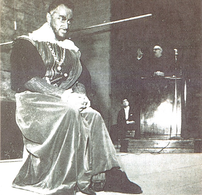 O mouro Otelo, na representação de 1961. |