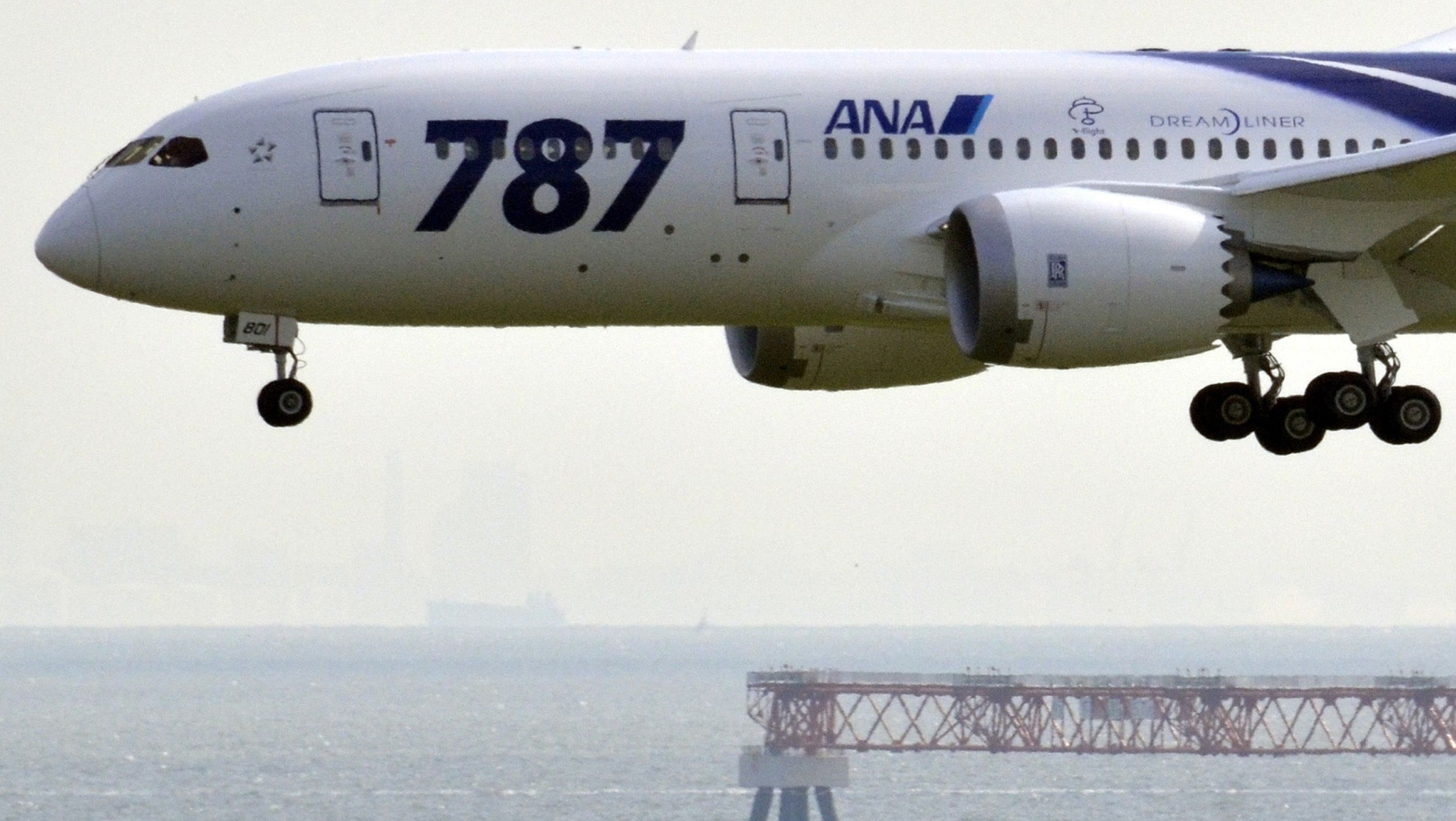 O primeiro Dreamliner 787, da Boeing, aterrisa em Tóquio, no Japão | AFP PHOTO / Yoshikazu TSUNO