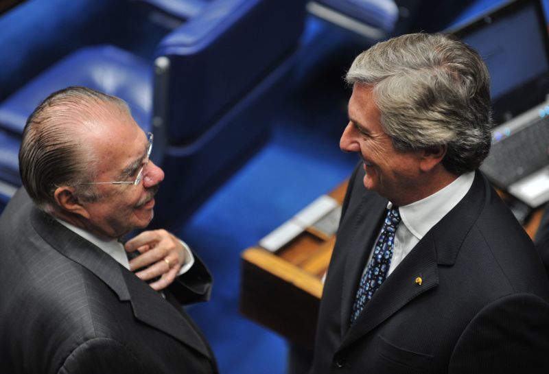 Sarney e Collor: senadores defendem a manutenção do sigilo eterno de documentos secretos | Fabio Rodrigues Pozzebom/ABr