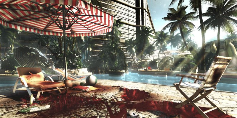 O jogo Dead Island se passa em uma ilha turística em que protagonistas são abandonados após um levante zumbi: mistura de tiro em primeira pessoa com elementos de RPG | Divulgação