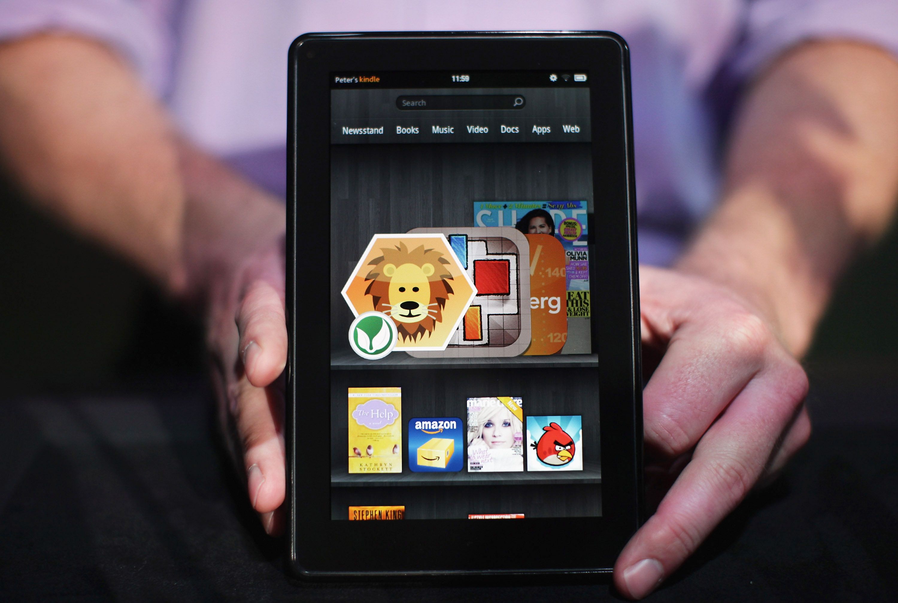 O novo Kindle Fire, da Amazon, é lançado em Nova York | Spencer Platt/Getty Images/AFP