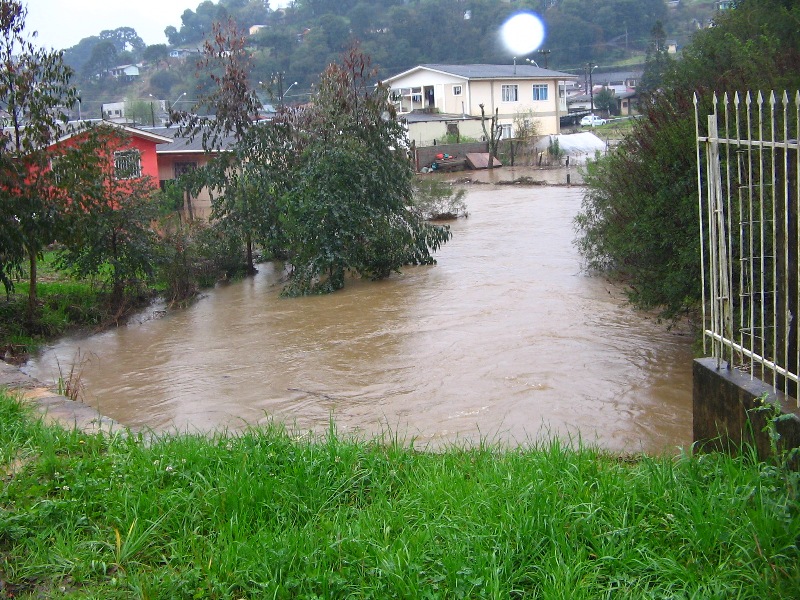 Alagamentos em Palmas, onde 20 pessoas estão desalojadas | Divulgação/Defesa Civil Paraná