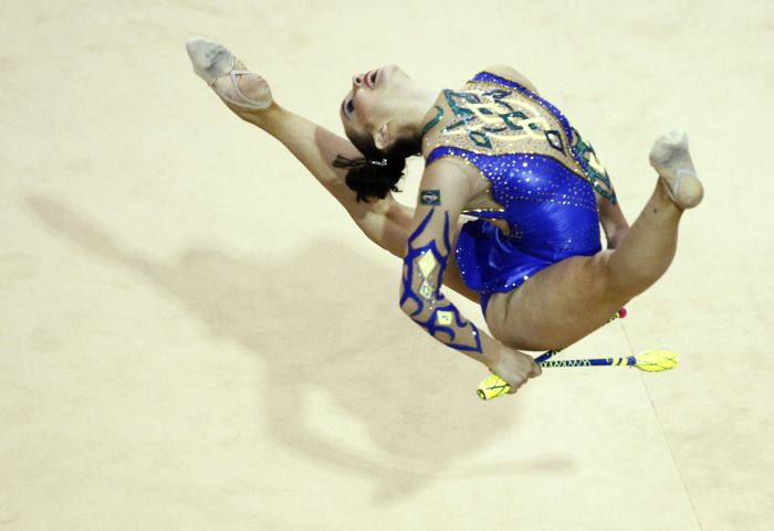 Angélica Kvieczynski conquistou quatro medalhas no Pan (uma prata e três bronzes) e foi a paranaense com mais destaque em Guadalajara | Lucy Nicholson / Reuters