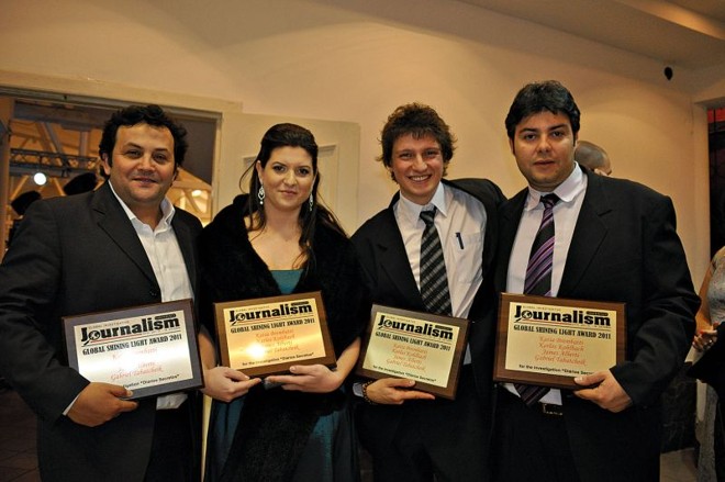 James Alberti, Katia Brembatti, Gabriel Tabatcheik e Karlos Kohlbach na Ucrânia: jornalistas montaram um banco de dados para entender o funcionamento interno da Assembleia | Esko Varho