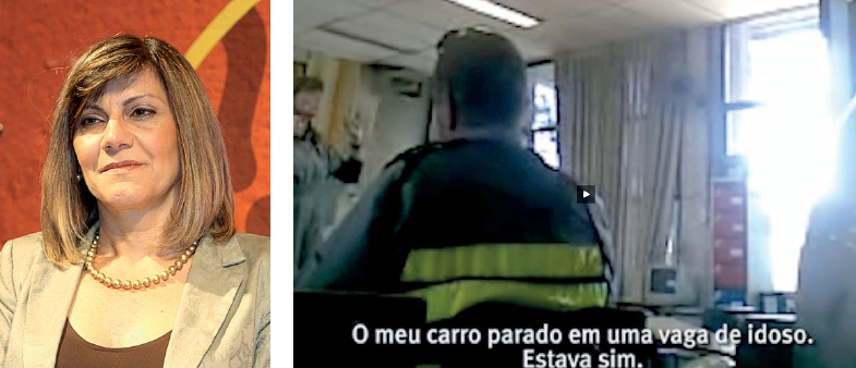 Em vídeo de celular, Rosângela reconhece que cometeu infração de trânsito: situação ficou insustentável | Pedro Serápio/Gazeta do Povo e Reprodução