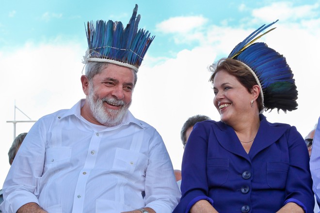Num rápido discurso, Lula disse que quando Dilma tomou posse como presidente da República avisou que gostaria de participar da inauguração da obra |