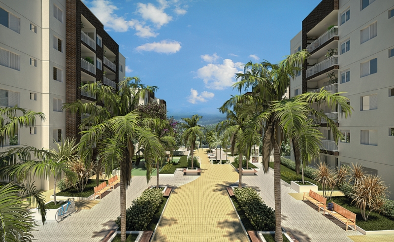 O edifício Bossa Nova terá quatro torres e um total de 136 apartamentos | Divulgação