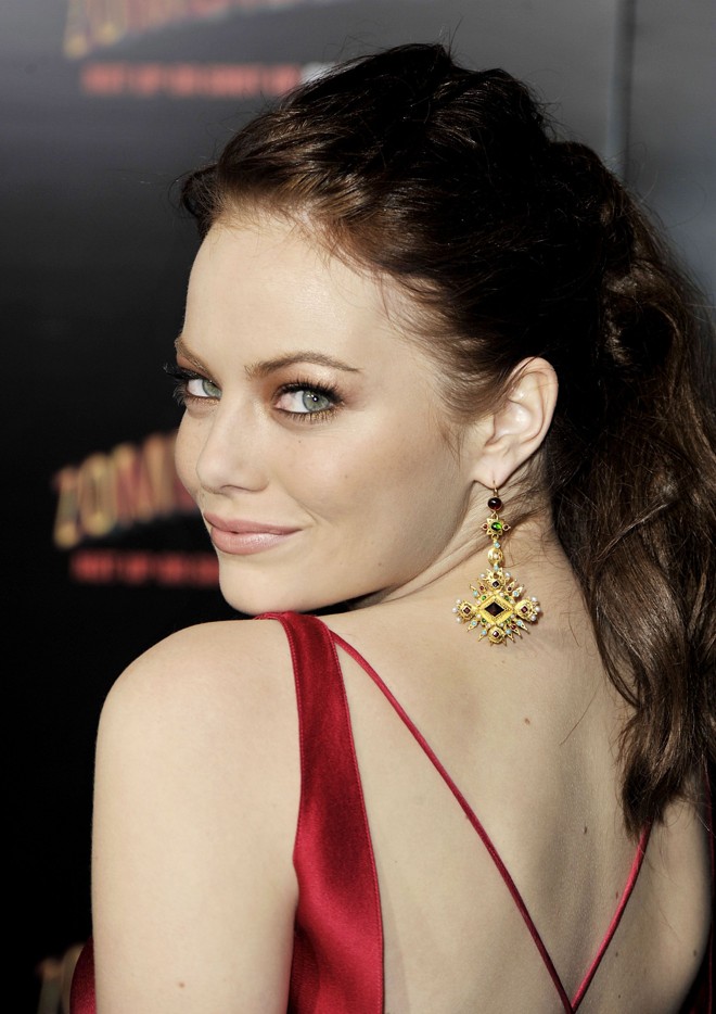 Emma Stone, no lançamento do filme Zumbilândia | 