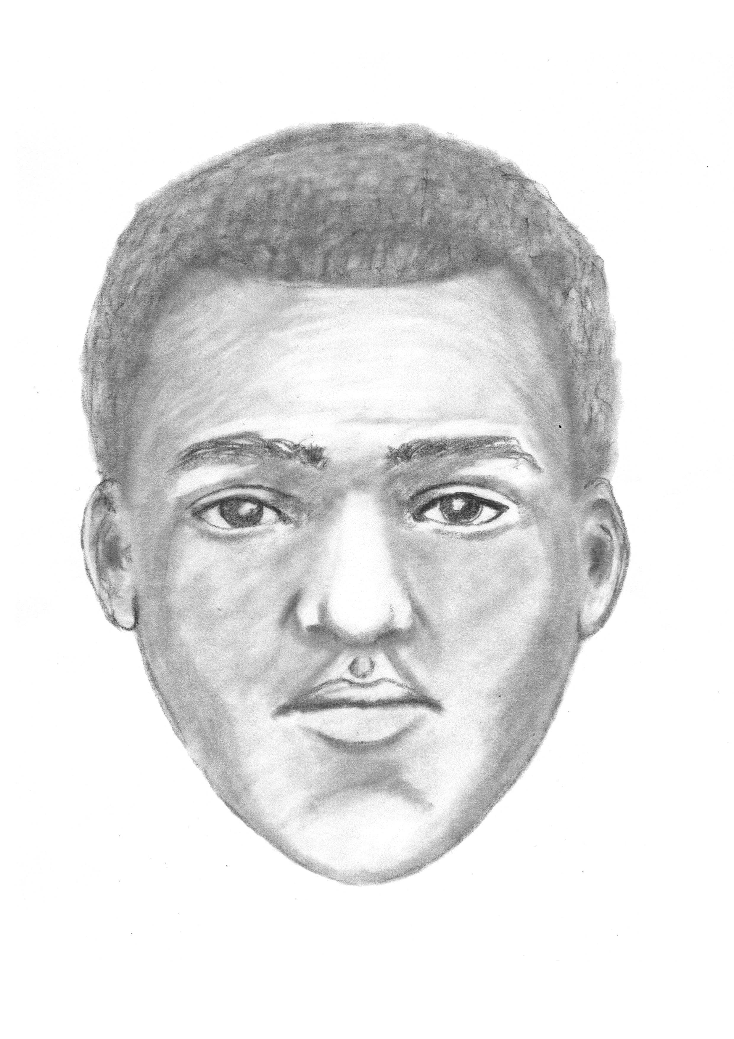 Retrato falado do suspeito de ter sequestrado a criança foi divulgado no fim da tarde desta segunda-feira (24) | Sicride