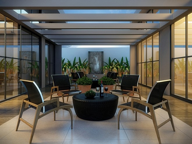 Imagem do projeto de uma área comum: construção deve começar em janeiro |