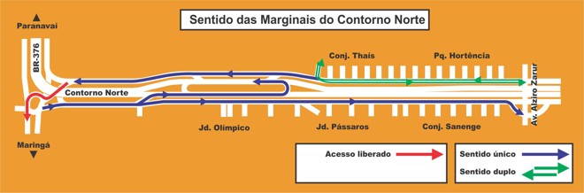 Veja como ficará o sentido das vias |