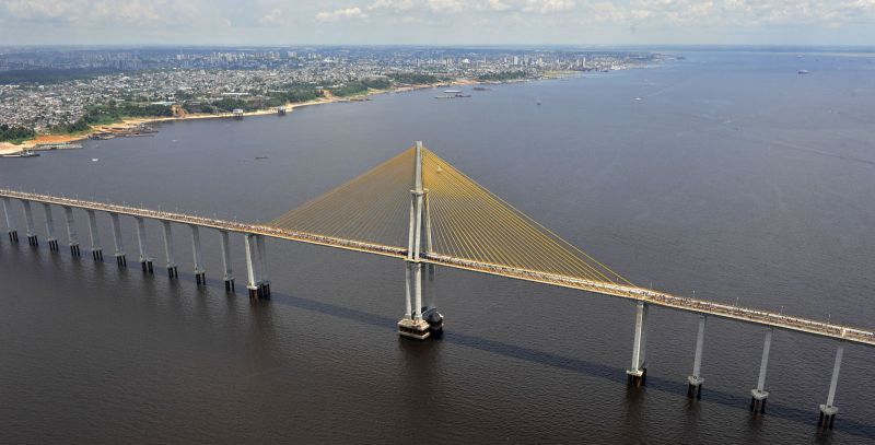 A ponte liga Manaus à cidade vizinha de Iranduba | Divulgação/Agecom
