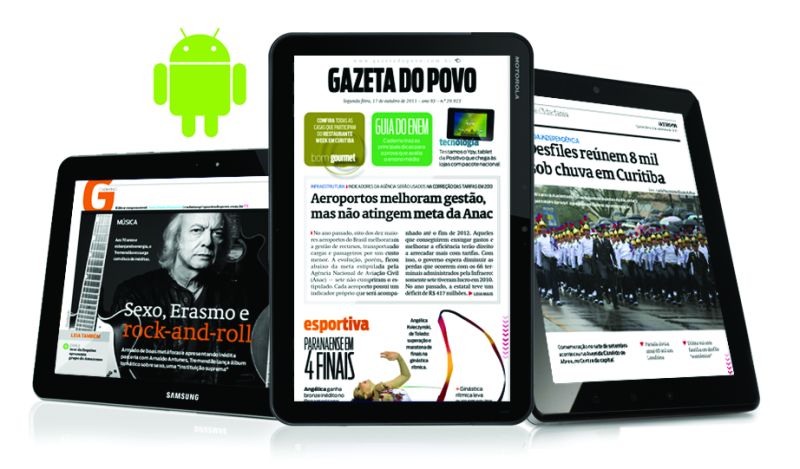 A partir deste domingo, jornal estará disponível para Xoom, Galaxy e Ypy | Divulgação
