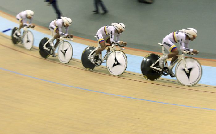Equipe de perseguição da Colômbia registrou o novo recorde pan-americano em Guadalajara | Jose Miguel Gomez/ Reuters