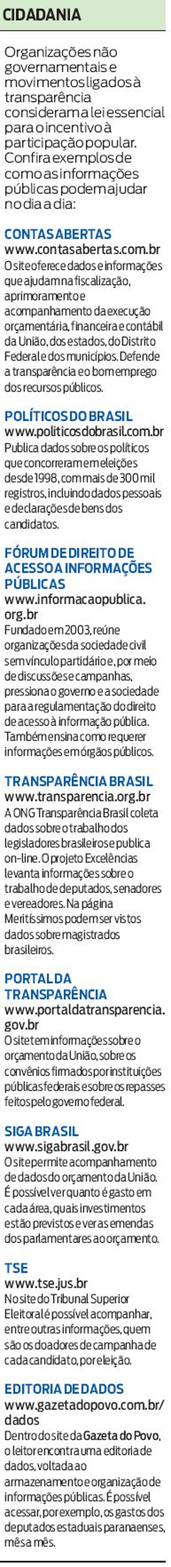 Confira exemplos de como as informações públicas podem ajudar no dia a dia |