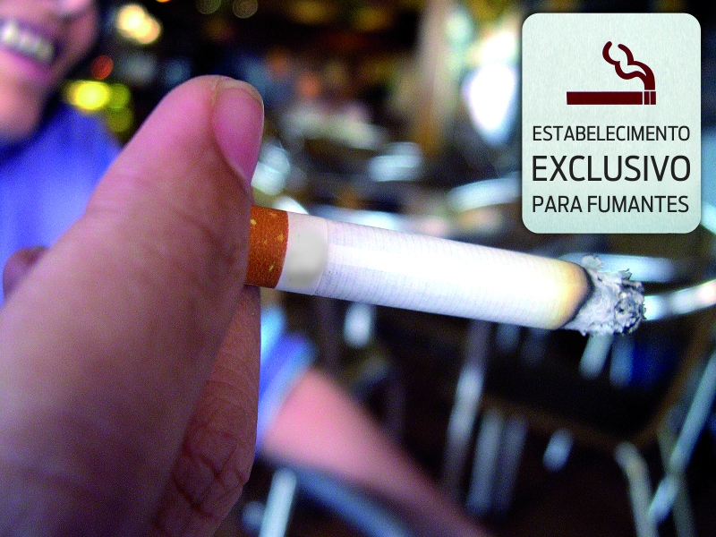 Proposta acrescentada à medida provisória que tramita na Câmara prevê que casas para fumantes sejam identificadas com placas | Fotomontagem: Evelyn Tallevi