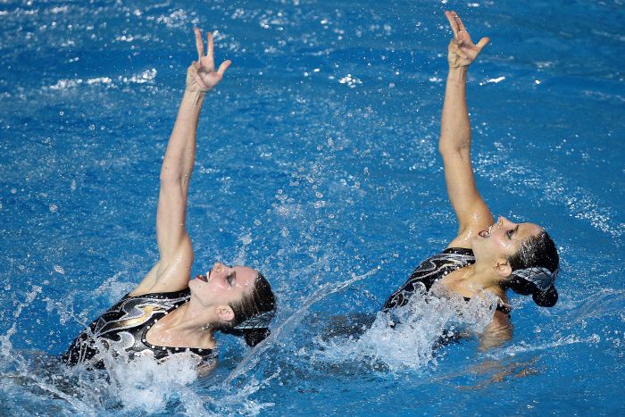 Nayara Figueira e Lara Teixeira conquistaram o bronze no dueto | Sátiro Sodré / Agif