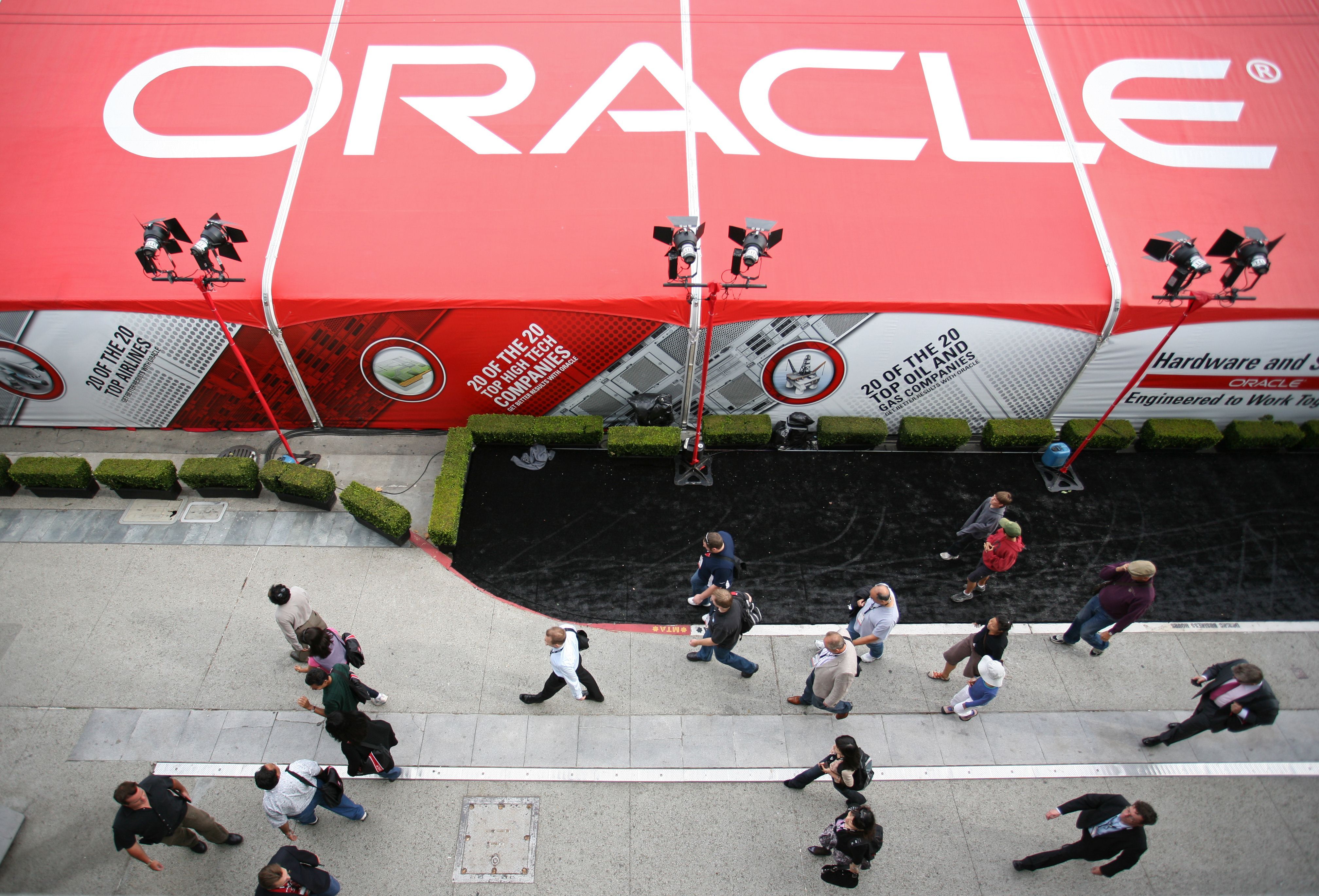 Conferência mundial da Oracle em São Francisco, nos EUA | AFP PHOTO / Kimihiro HOSHIRO