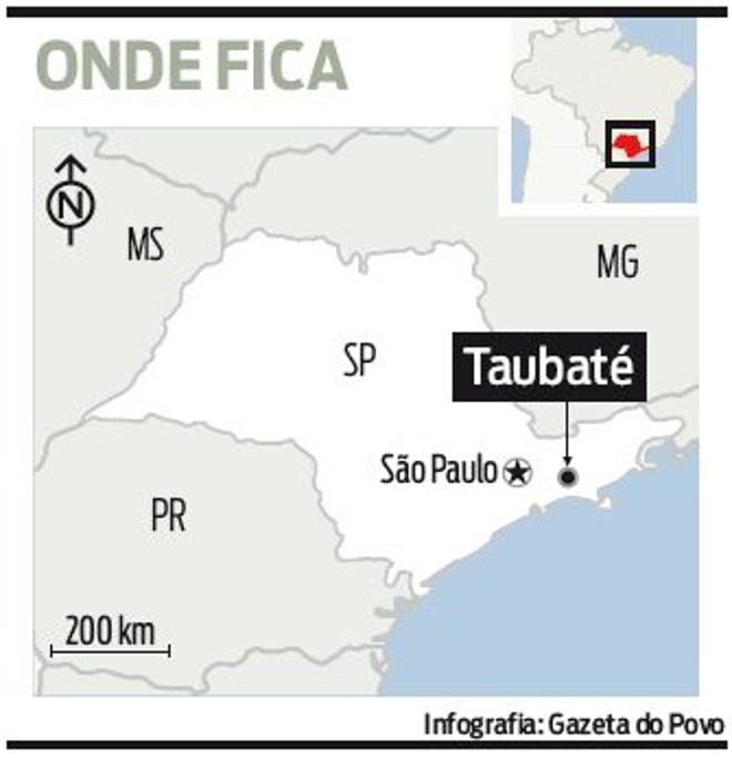 Mapa: Saiba onde fica Taubaté |