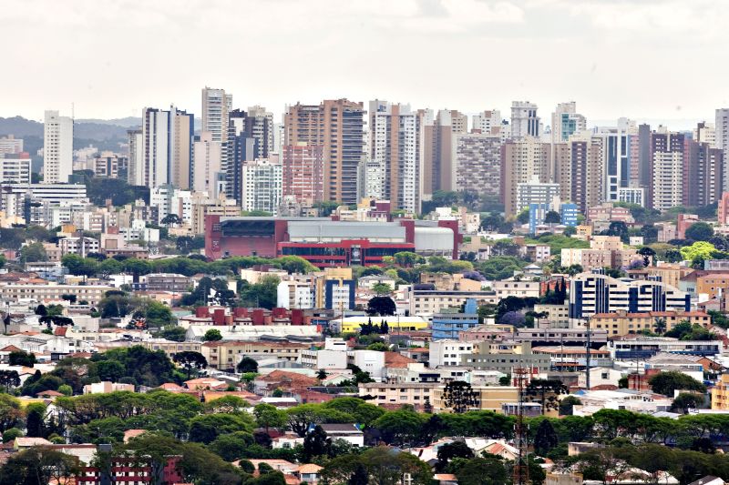 Visão panorâmica da Arena da Baixada e seu entorno | Antonio More/ Gazeta do Povo