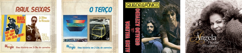Raul Seixas, O Terço, Alceu Valença, Geraldo Azevedo e Ângela Maria estão entre os artistas com títulos relançados pela Microservice | Reprodução