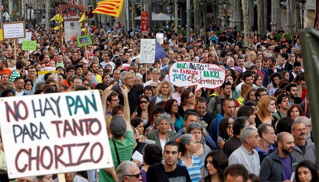 Milhares de indignados participam de marcha na Espanha | EFE