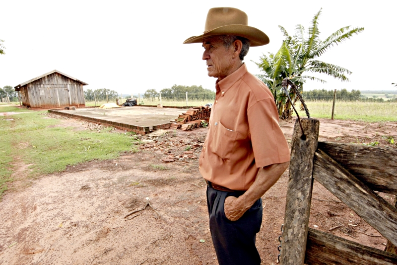 João Dantas, em terreiro de café: ele mudou para a cidade em tempo de ver o grande movimento provocado pela produção cafeeira e hoje fala com saudades daquele tempo | Albari Rosa/ Gazeta do Povo