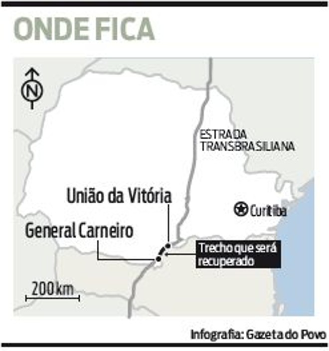 Mapa: Veja onde fica o trecho que será recuperado |