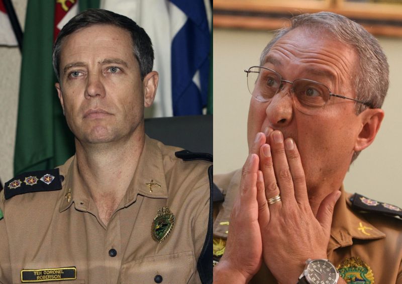 Coronel Bondaruk é o mais cotado para assumir o comando geral da PM no Paraná no lugar do coronel Scheremeta | Montagem: Albari Rosa / Valterci Santos / Gazeta do Povo