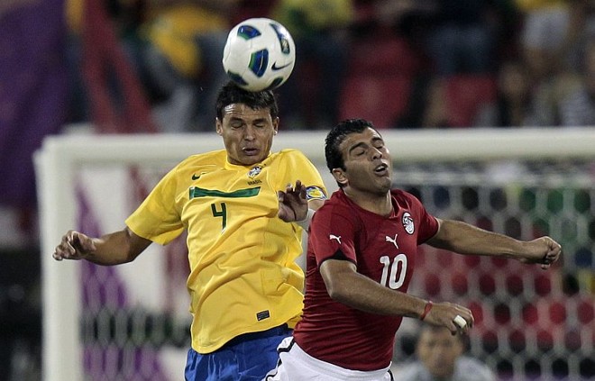 Thiago Silva demonstrou alívio pela vitória no encerramento da temporada da seleção | Fadi Al-Assaad / Reuters