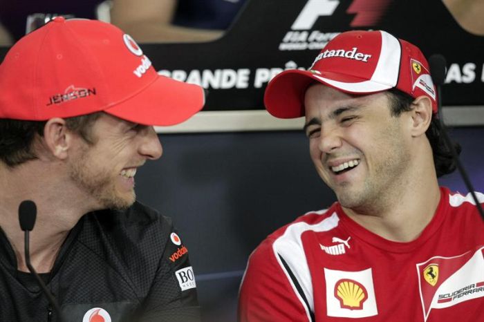 Massa conversa com Button na coletiva de imprensa do GP do Brasil | EFE