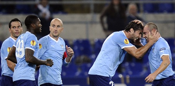 Lazio vence em casa com gol de Brocchi (d) | Filippo Monteforte/ AFP