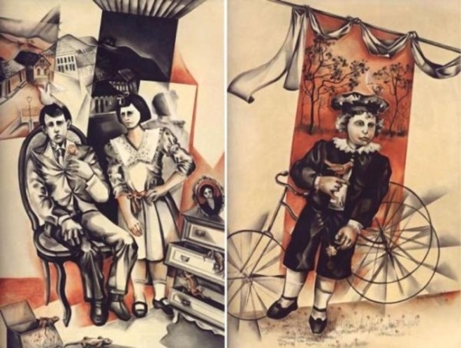 Painel de Yara Tupynambá retrata o poeta ainda jovem |