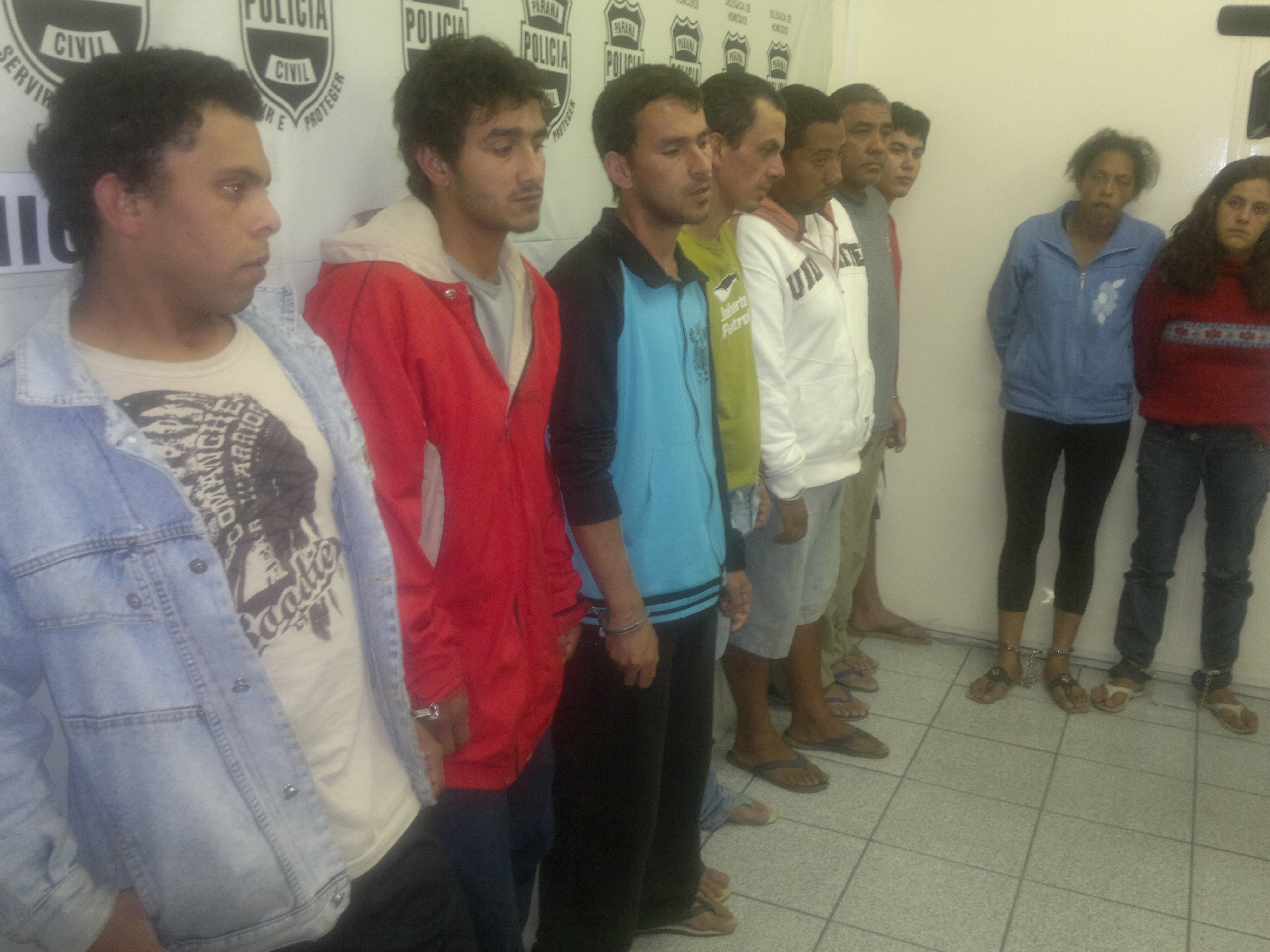 Presos foram apresentados nesta quinta-feira (4), na DH | Felippe Aníbal/ Agência de Notícias Gazeta do Povo