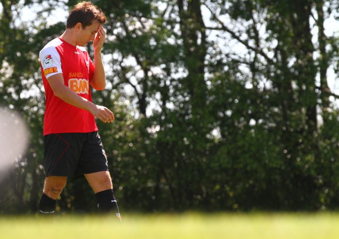O atacante Dagoberto nem treinou com o São Paulo, já que deve deixar o clube em 2012. O mesmo ocorreu com o meia Rivaldo | Luiz Pires/ Vipcomm