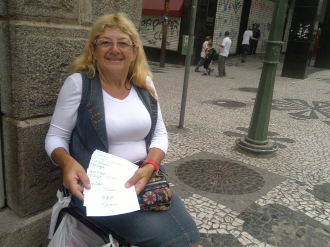 A vendedora de bilhetes conhecida como 