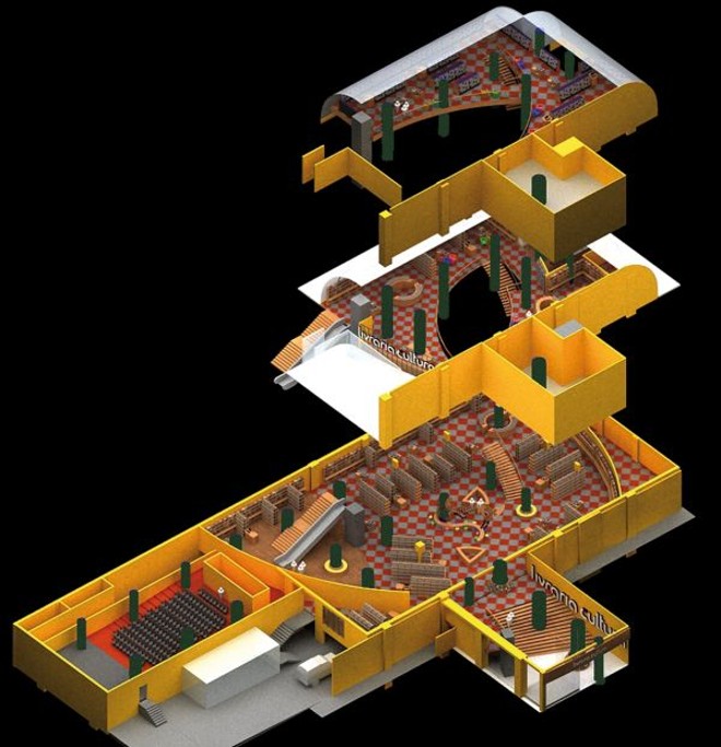 Loja curitibana terá três andares, com projeto arquitetônico de Fernando Brandão |