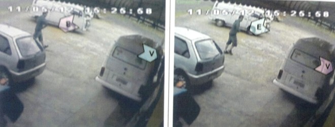 Câmeras também gravaram a chegada do atirador | 