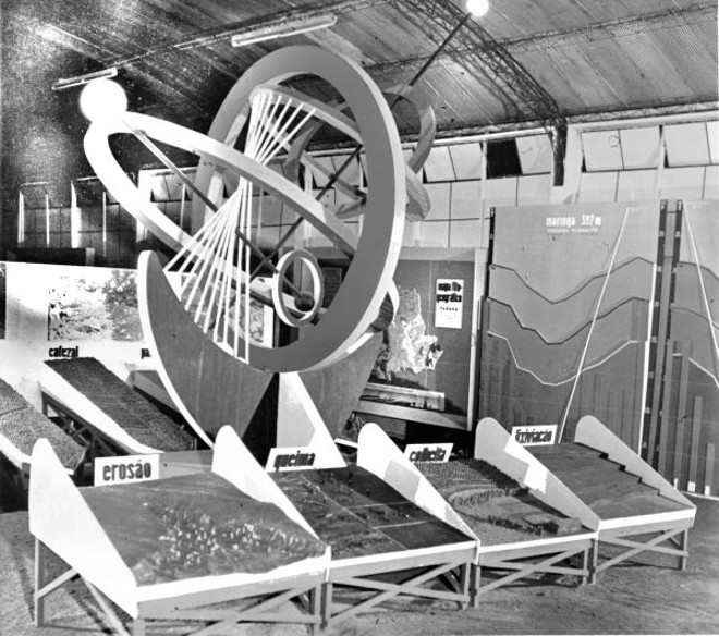 Arte demonstrando o uso do solo na plantação dos cafezais |