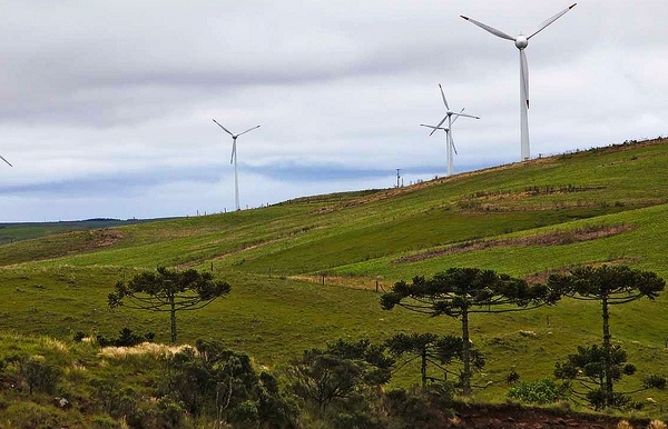 Na região mais alta de Palmas estão instaladas usinas eólicas | Jonathan Campos/ Gazeta do Povo