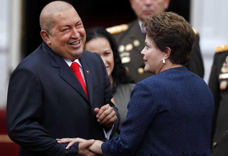O encontro entre Dilma e Chávez foi fechado e sem transmissão para a sala de imprensa | REUTERS/Jorge Silva