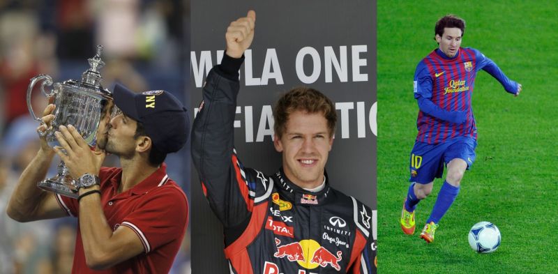 Novak Djokovic, Sebastian Vettel e Lionel Messi são alguns dos concorrentes ao Oscar do Esporte | Reuters e AFP